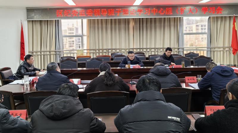 区纪委监委召开理论学习中心组（扩大）会